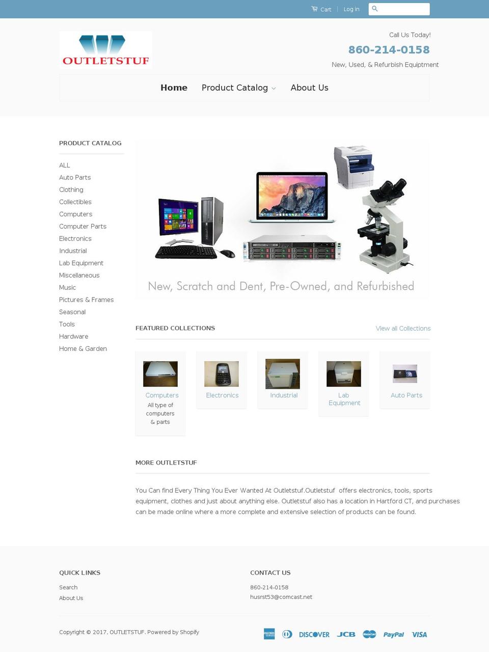 outletstuf.com shopify website screenshot