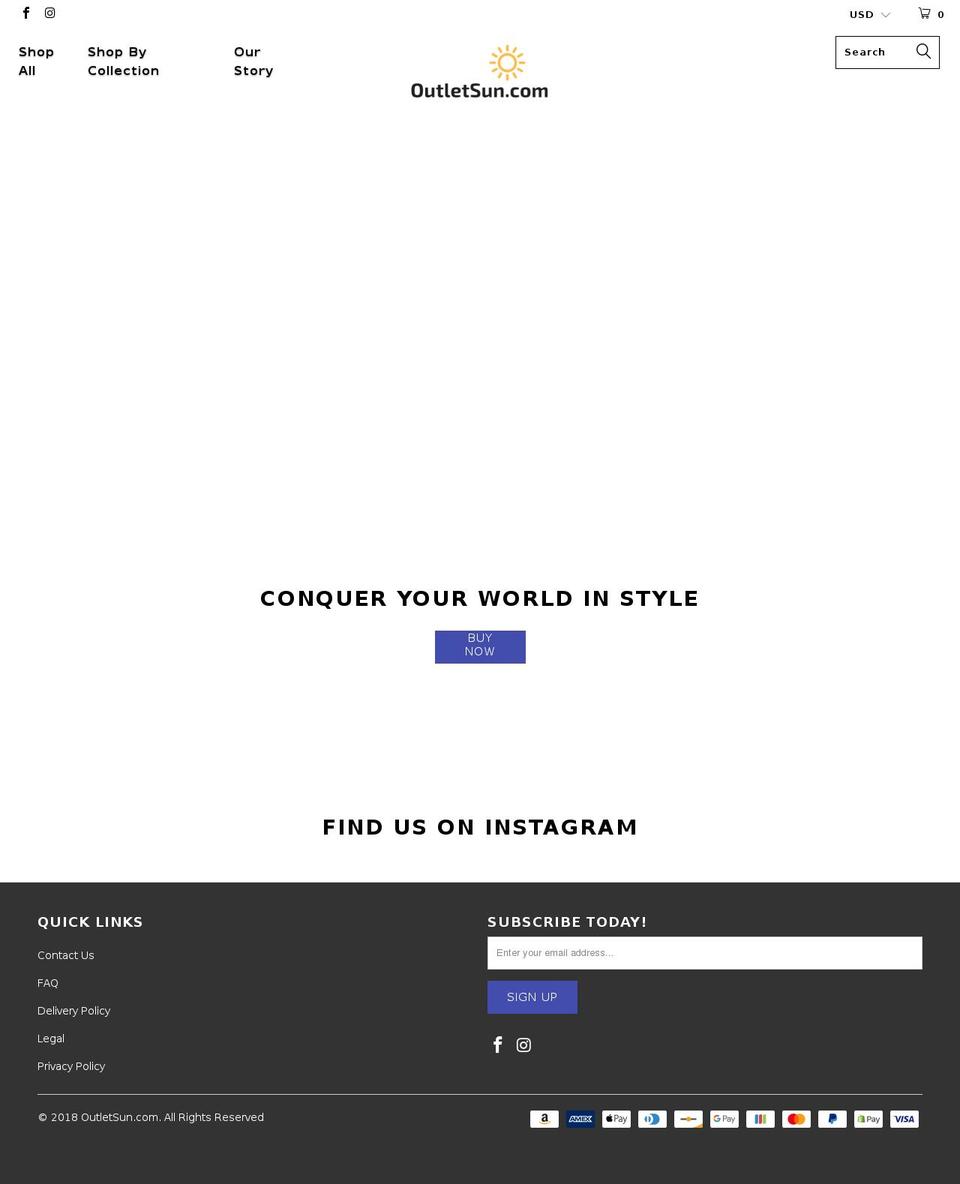 outletsun.com — Shopify storefront screenshot