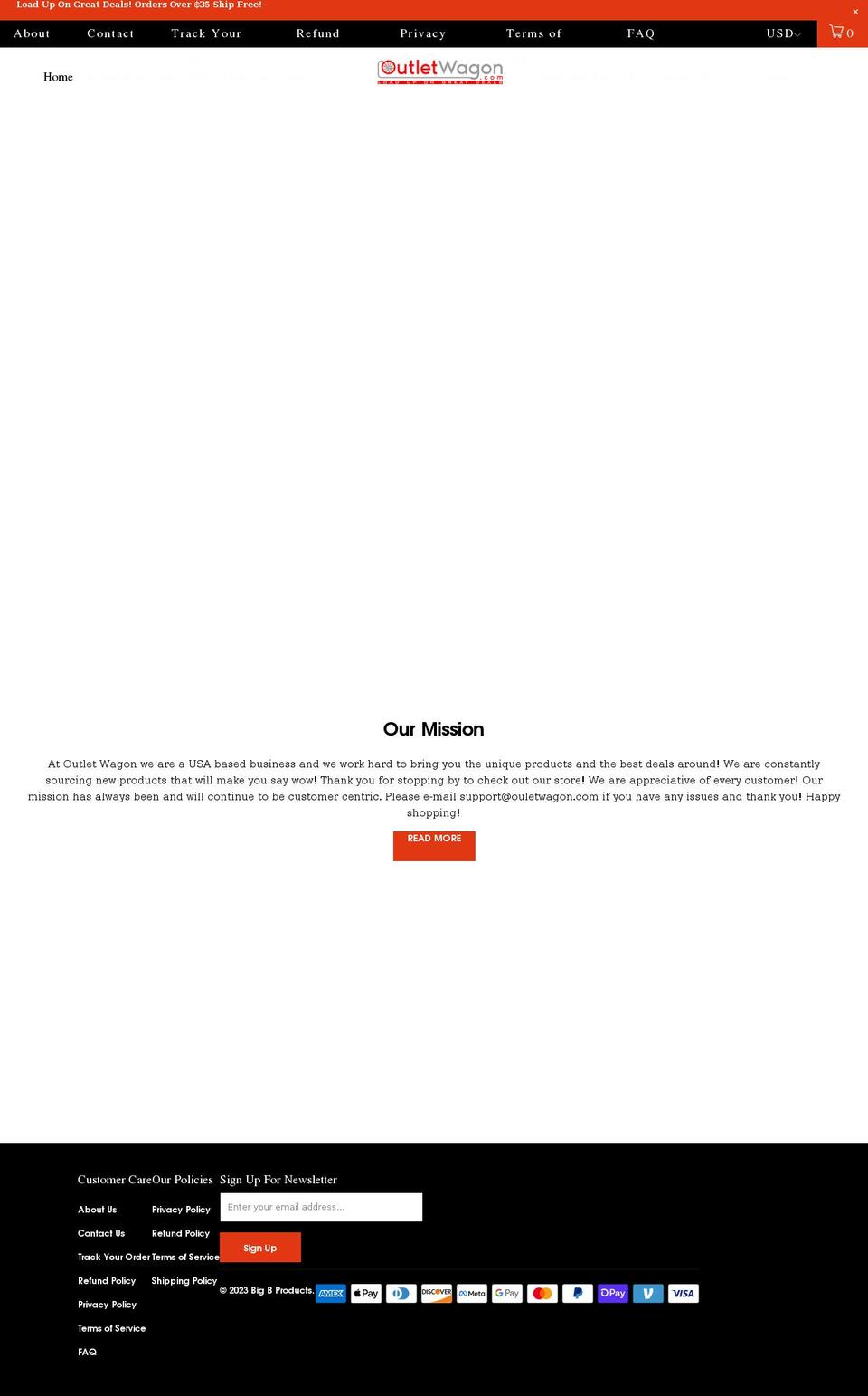 outletwagon.com shopify website screenshot