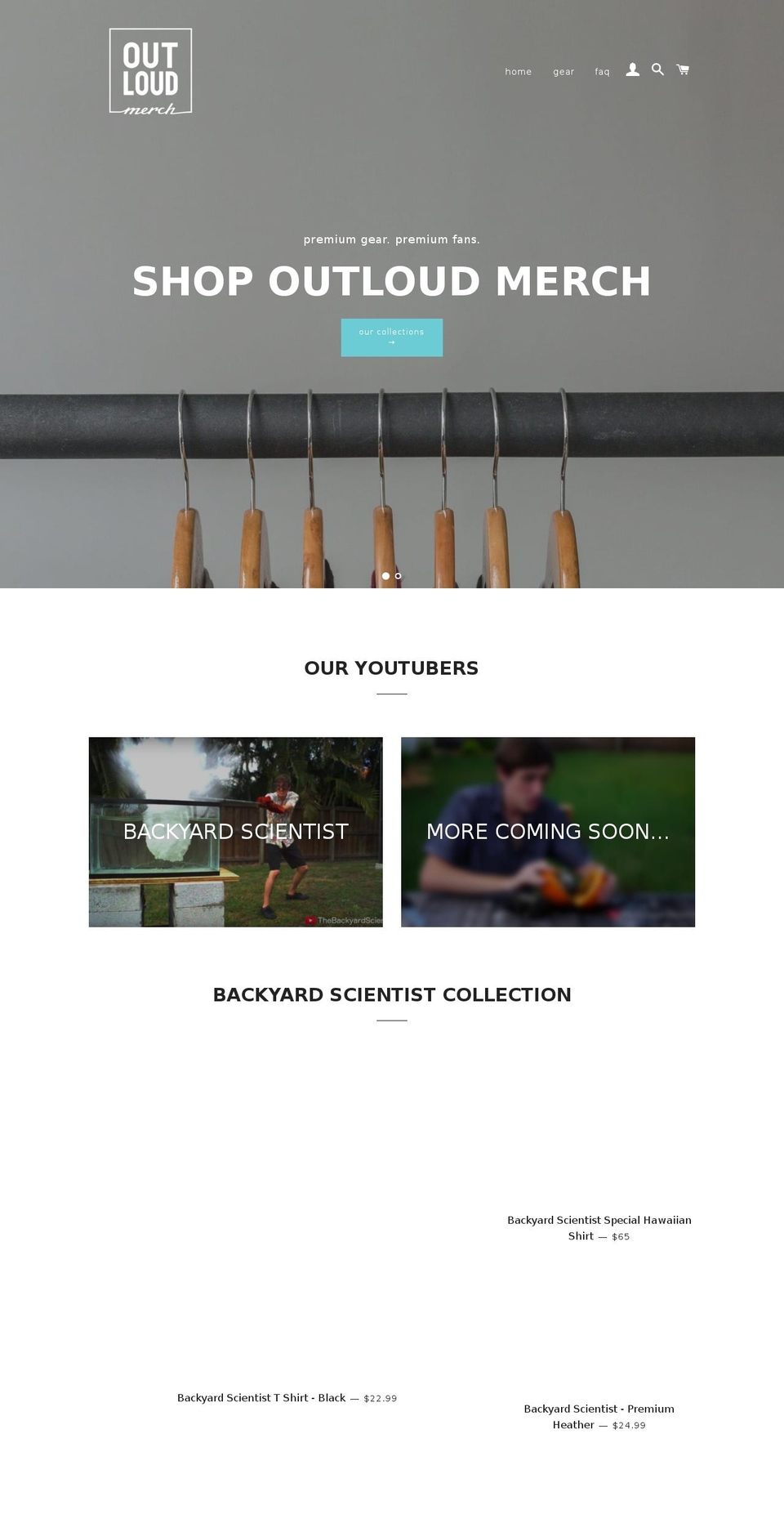 Mayumi EDITS Shopify theme site example outloudmerch.com