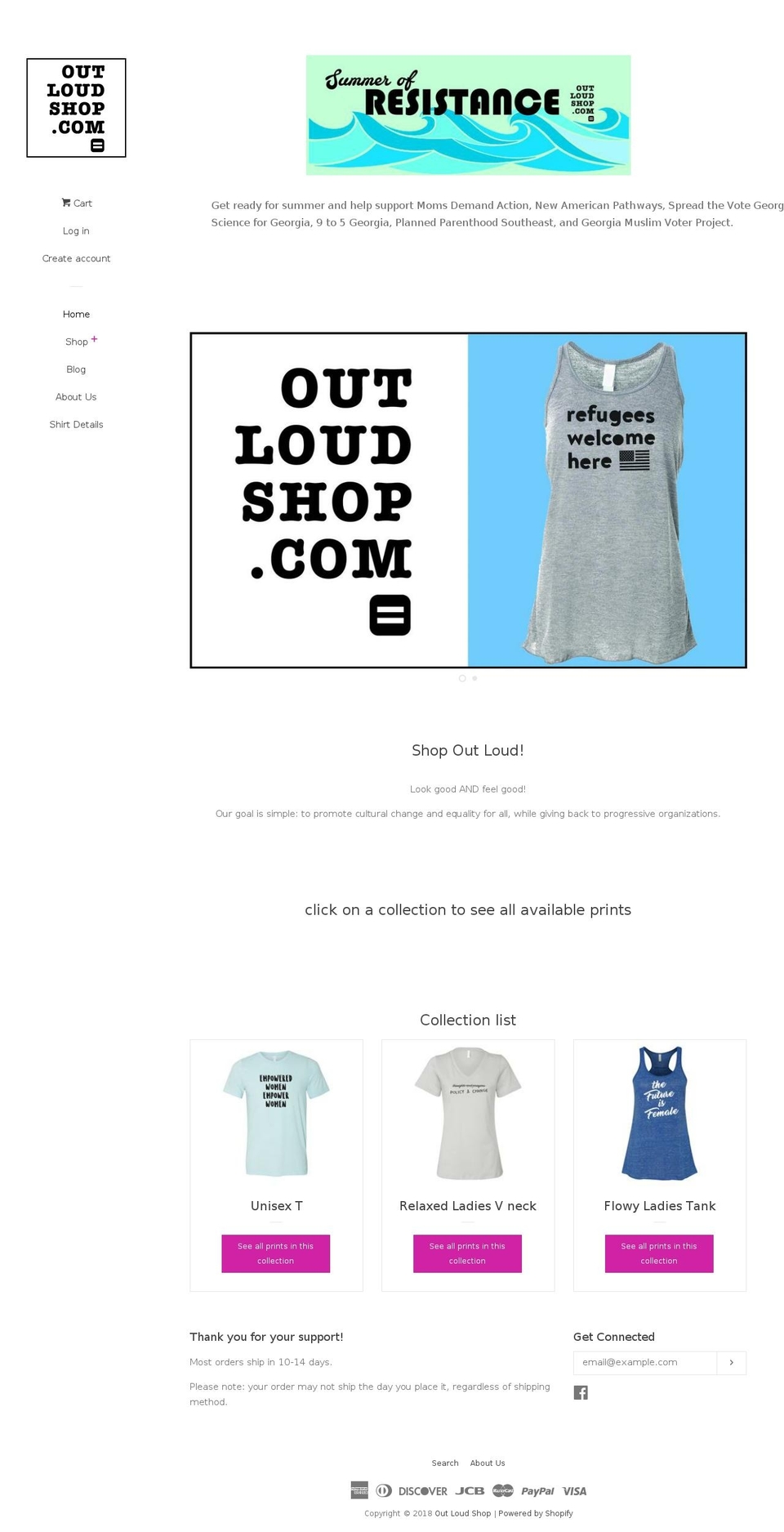 outloudshop.com — Shopify storefront screenshot