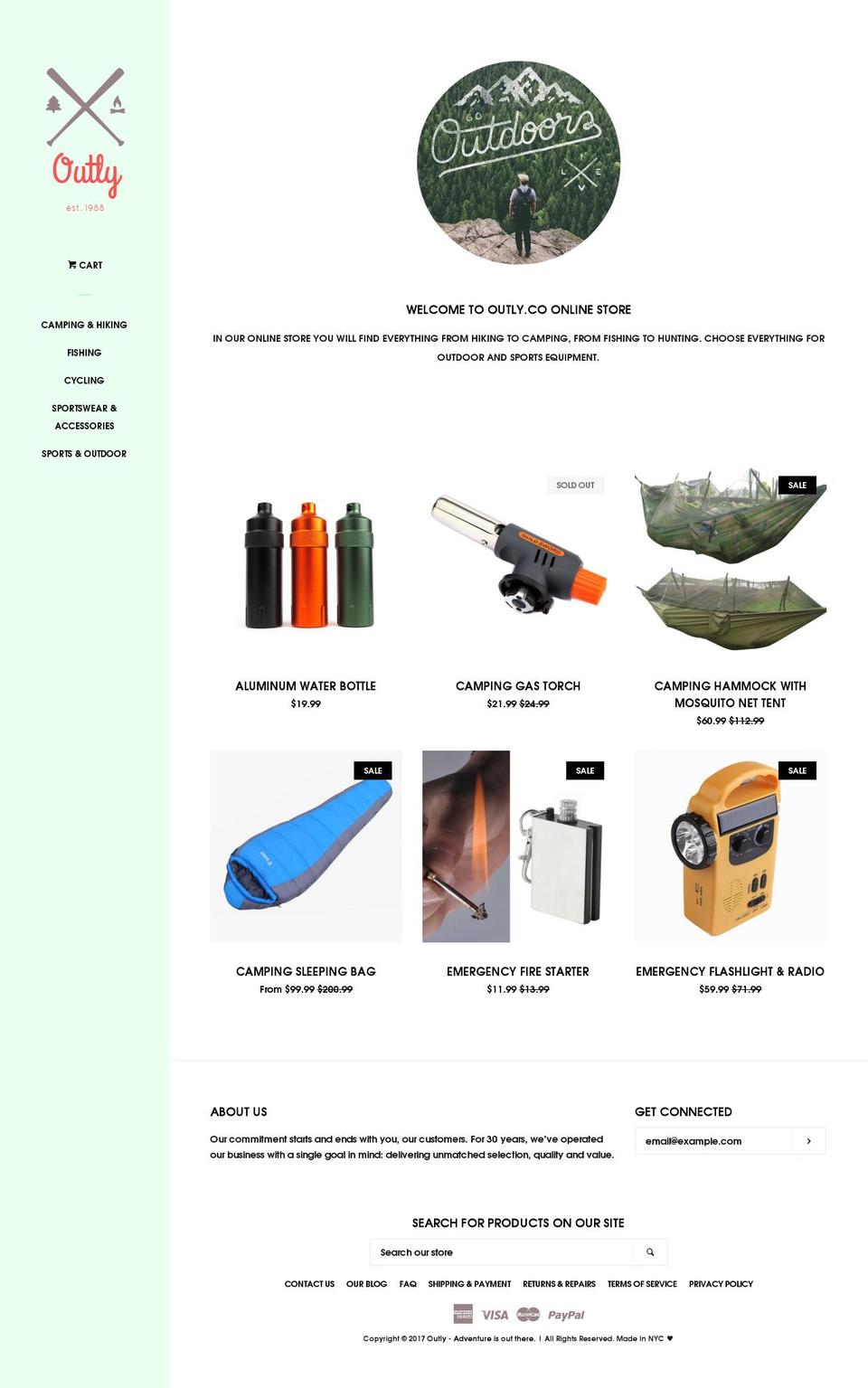 outly.co shopify website screenshot