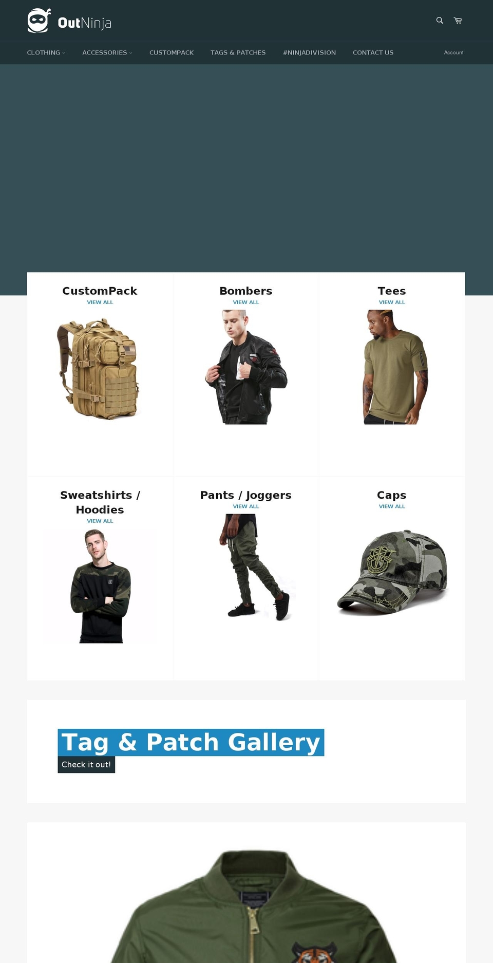 outninja.com — Shopify storefront screenshot
