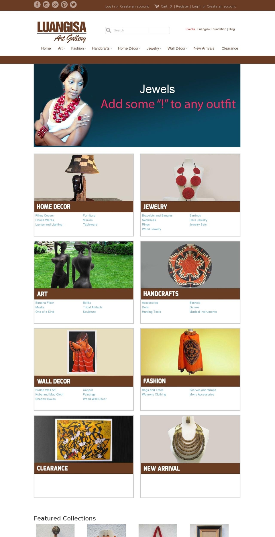 outofafricacollection.com shopify website screenshot