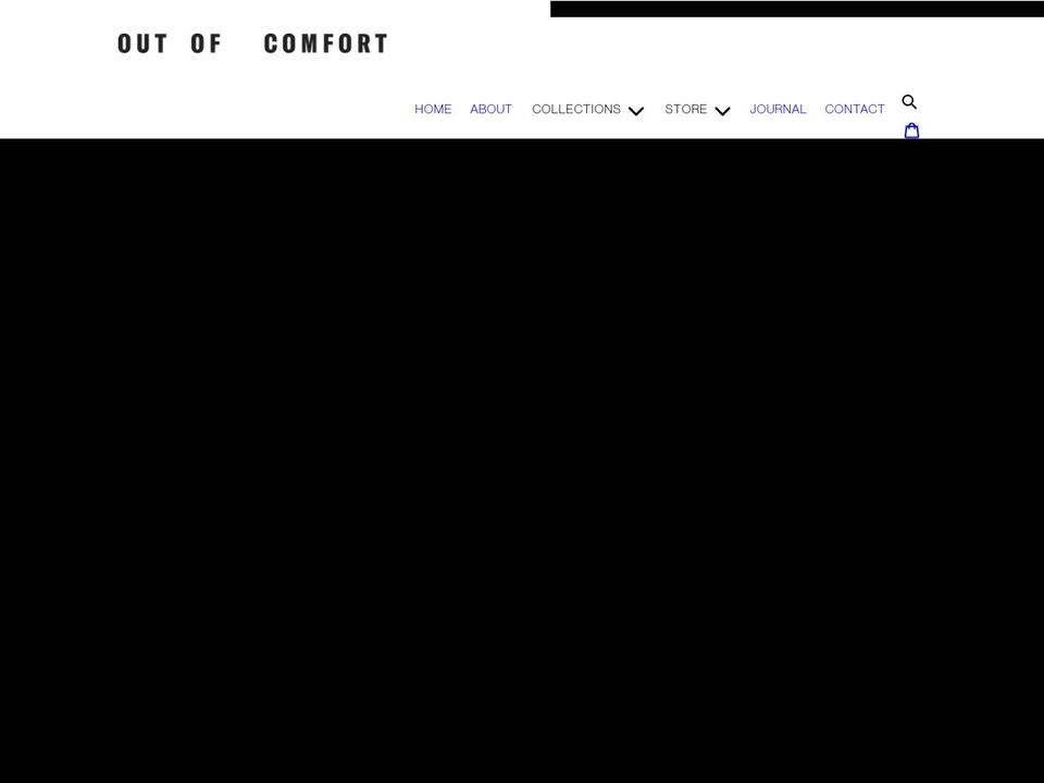 outofcomfort.co.nz shopify website screenshot