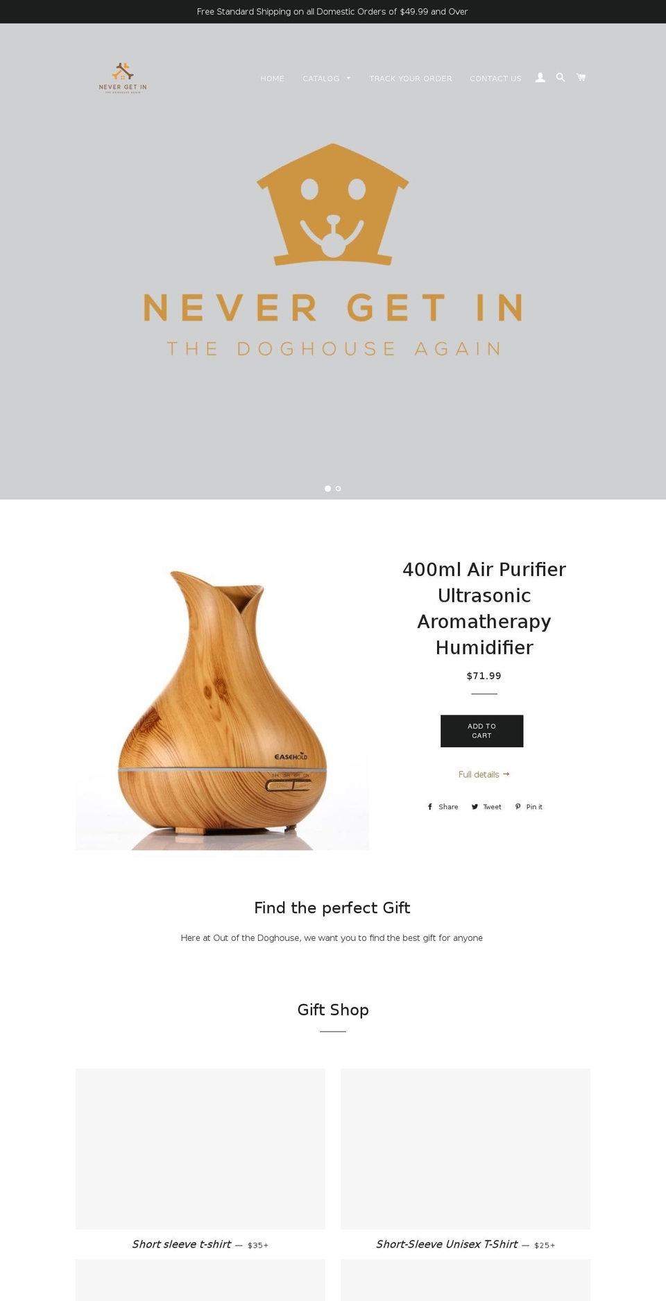 outofdoghouse.net shopify website screenshot