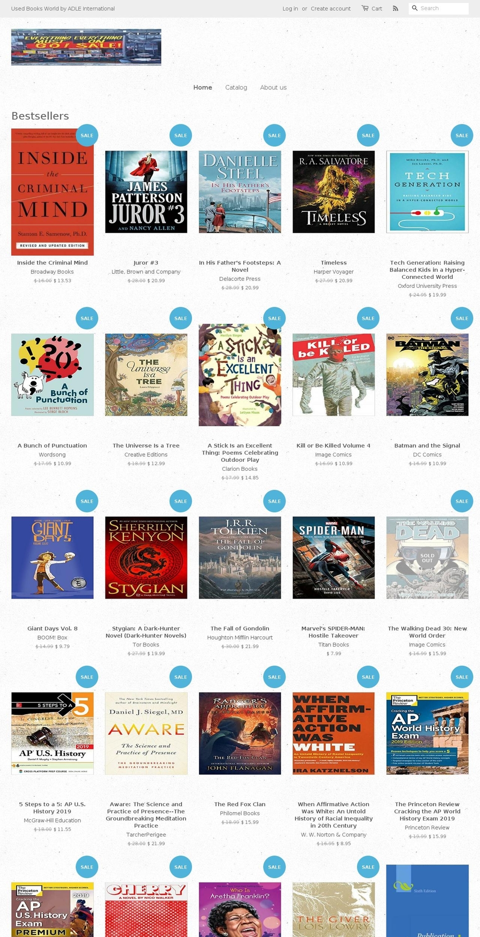 outofprint.net shopify website screenshot