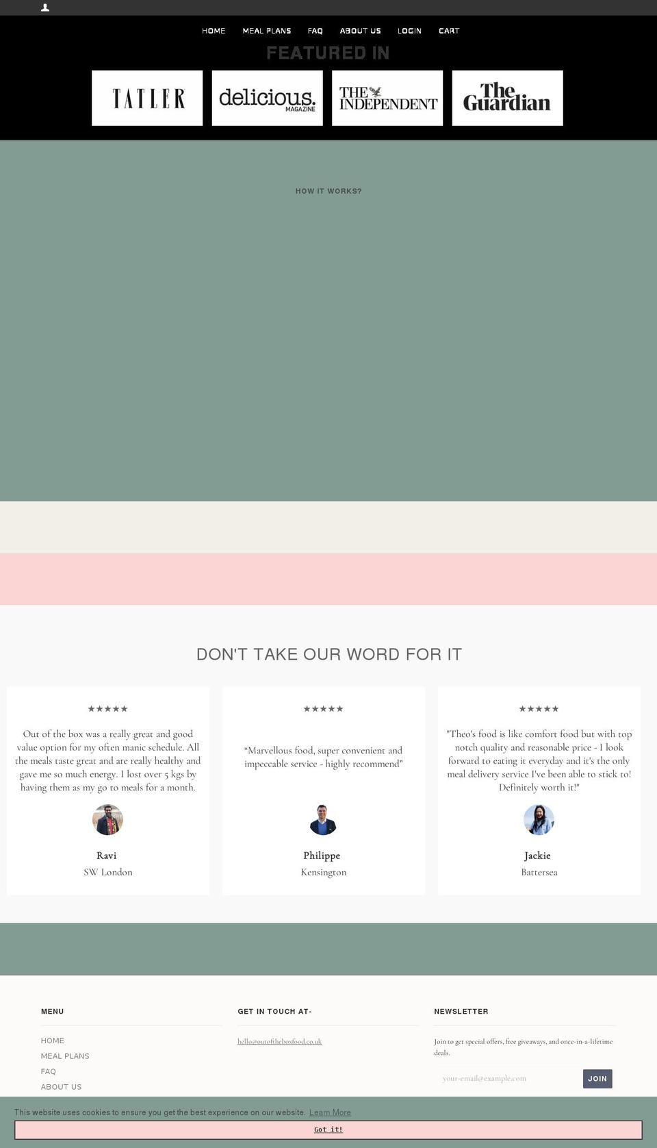 outoftheboxfood.co.uk shopify website screenshot