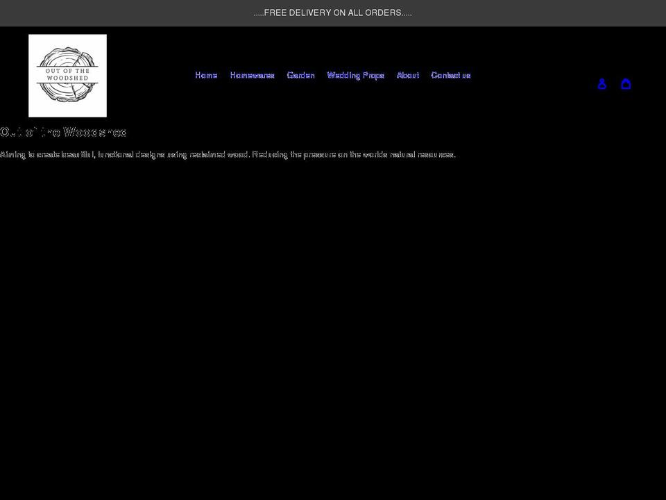 outofthewoodshed.co.uk shopify website screenshot