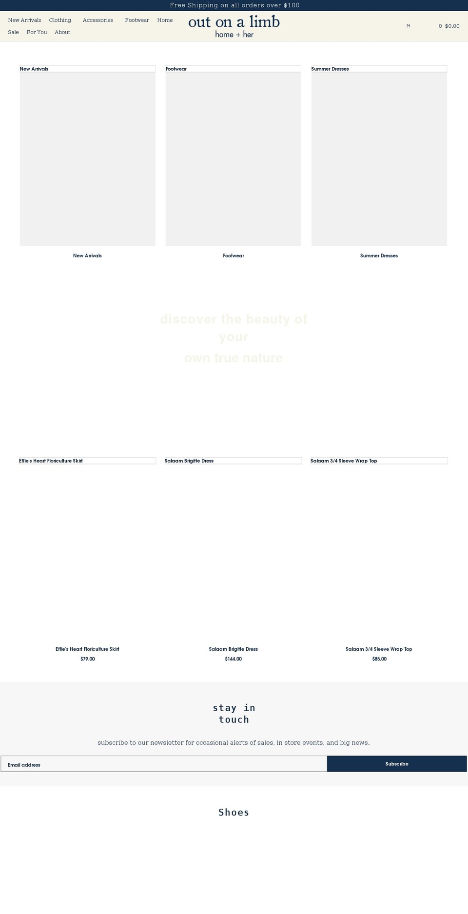 outonalimbstyle.com — Shopify storefront screenshot