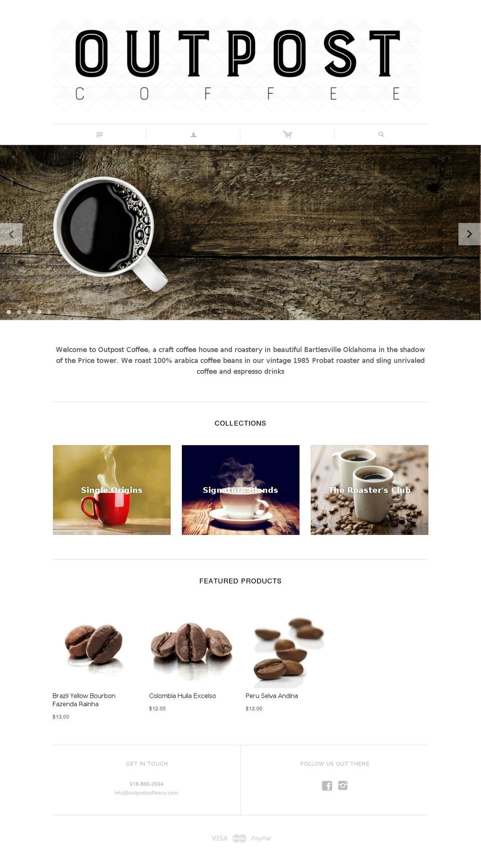 outpostcoffeeco.com — Shopify storefront screenshot