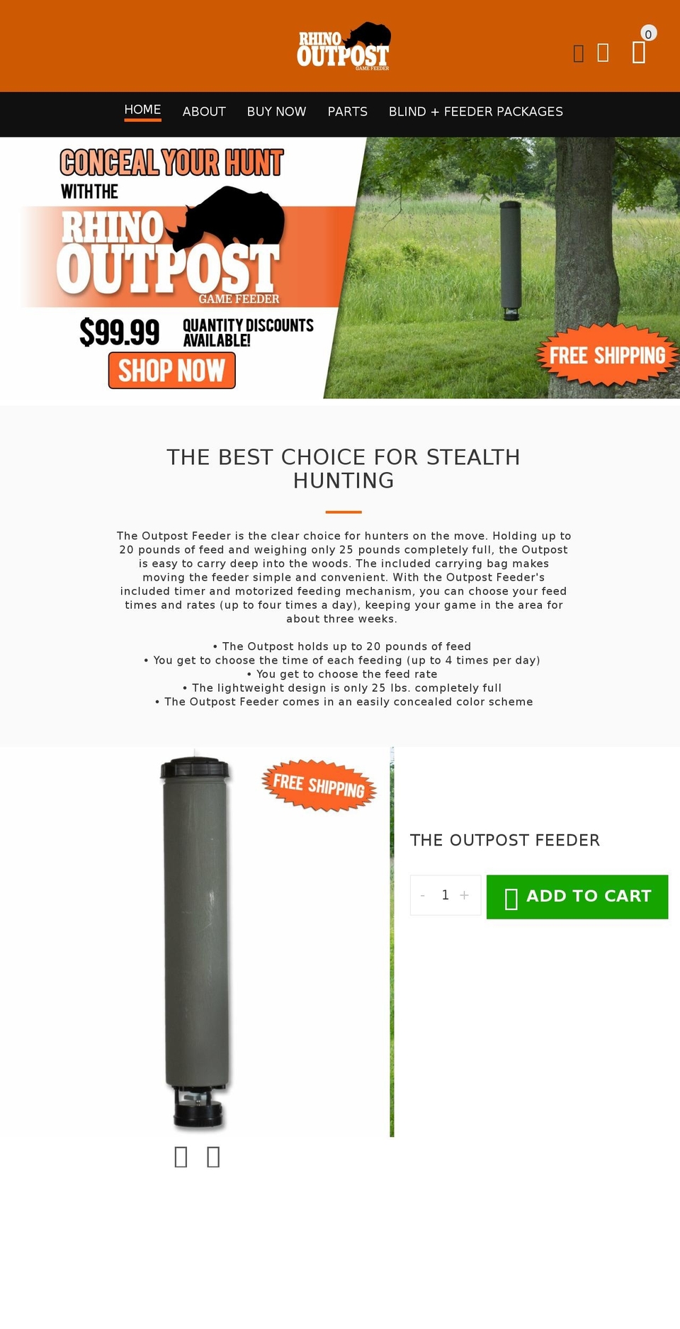 outpostfeeders.com — Shopify storefront screenshot