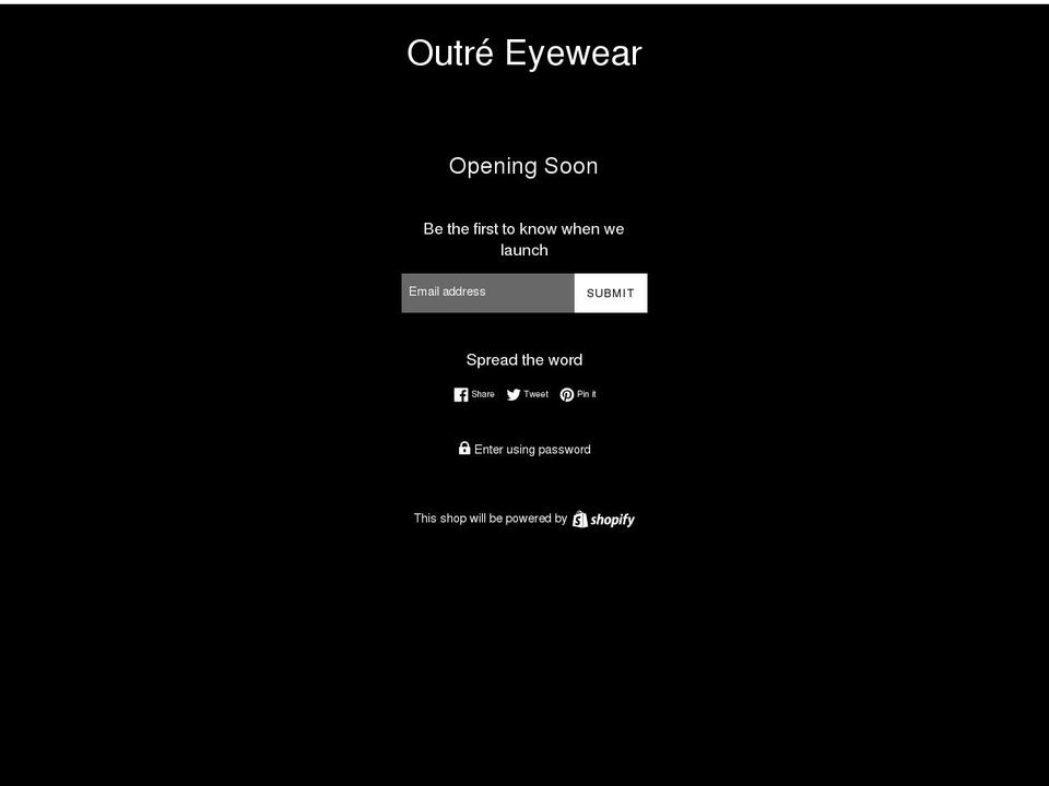 outreeyewear.com — Shopify storefront screenshot