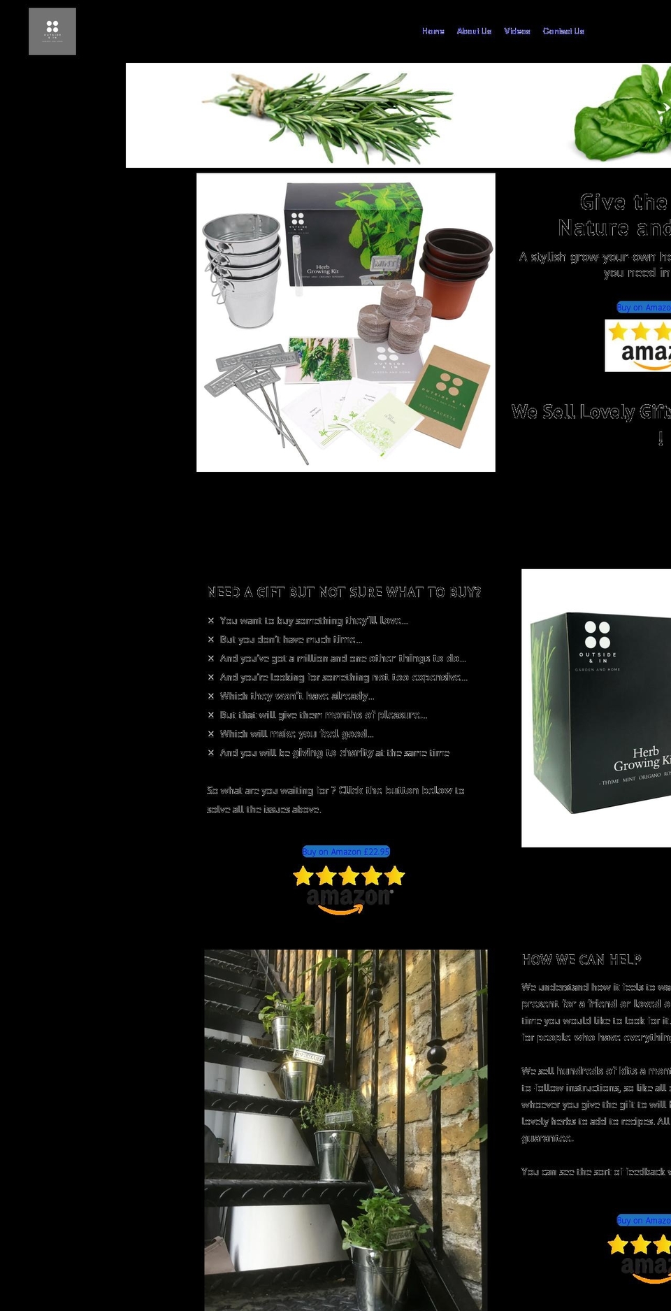outsideandin.co.uk shopify website screenshot