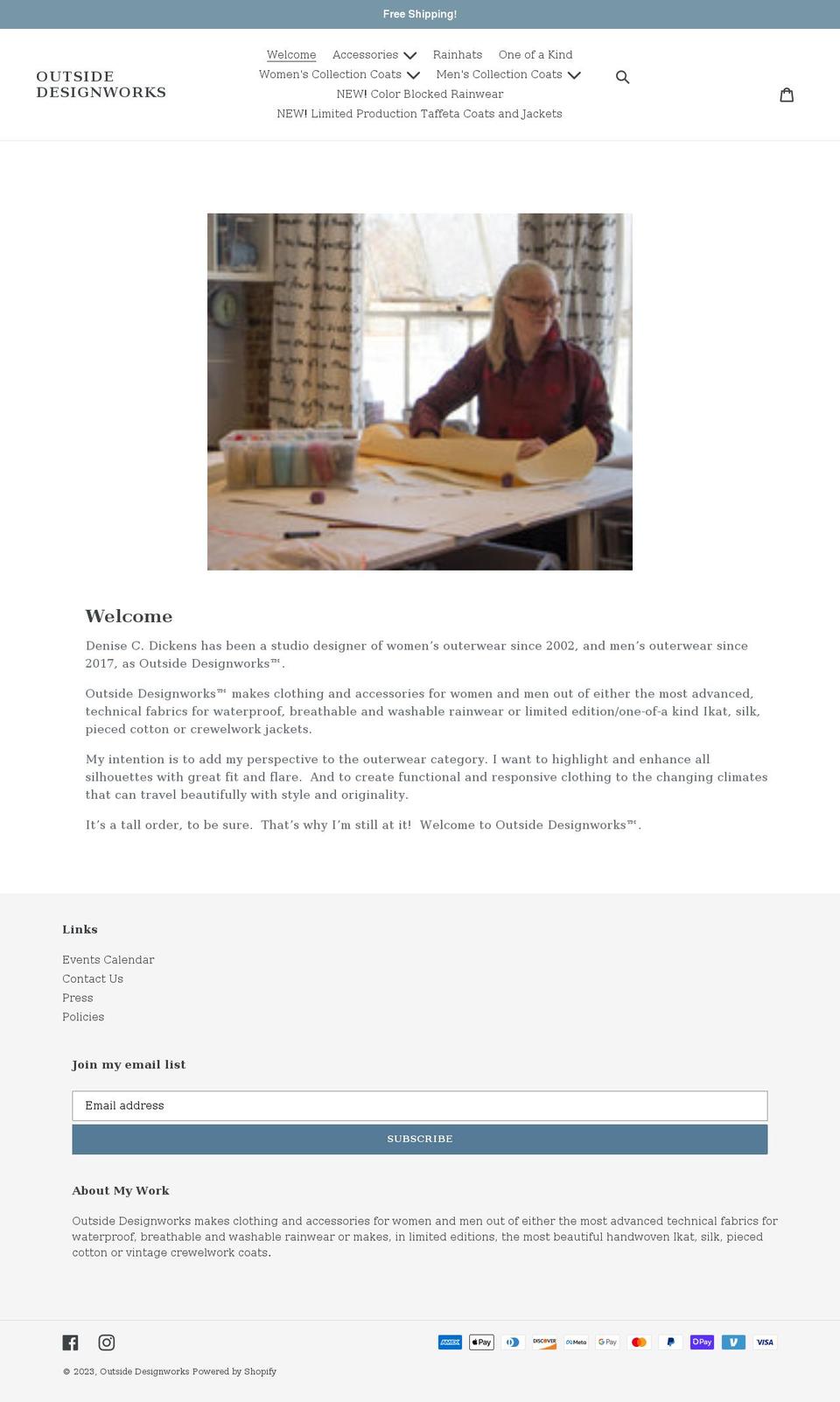 outsidedesignworks.com shopify website screenshot