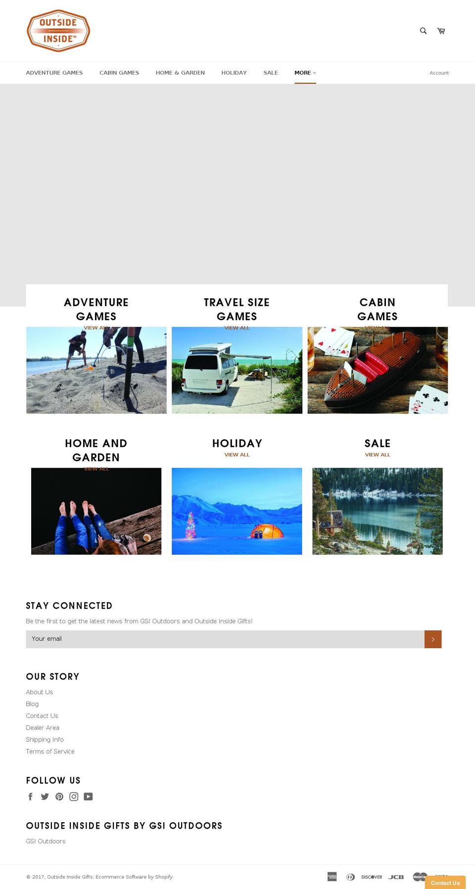 outsideinsidegifts.com shopify website screenshot