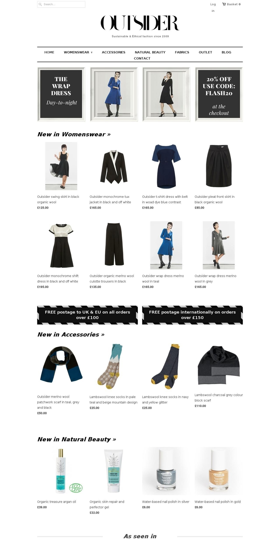 Outsider Responsive Shopify theme site example outsiderfabrics.com