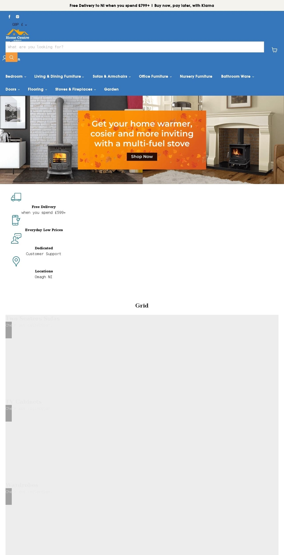 outstandinghomecentre.com shopify website screenshot