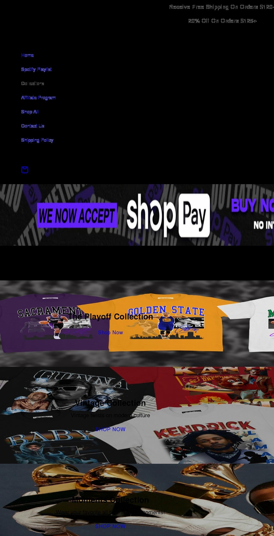 outtathetrunk.com shopify website screenshot