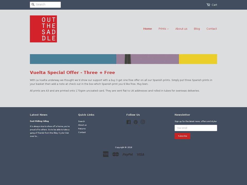 outthesaddle.com — Shopify storefront screenshot