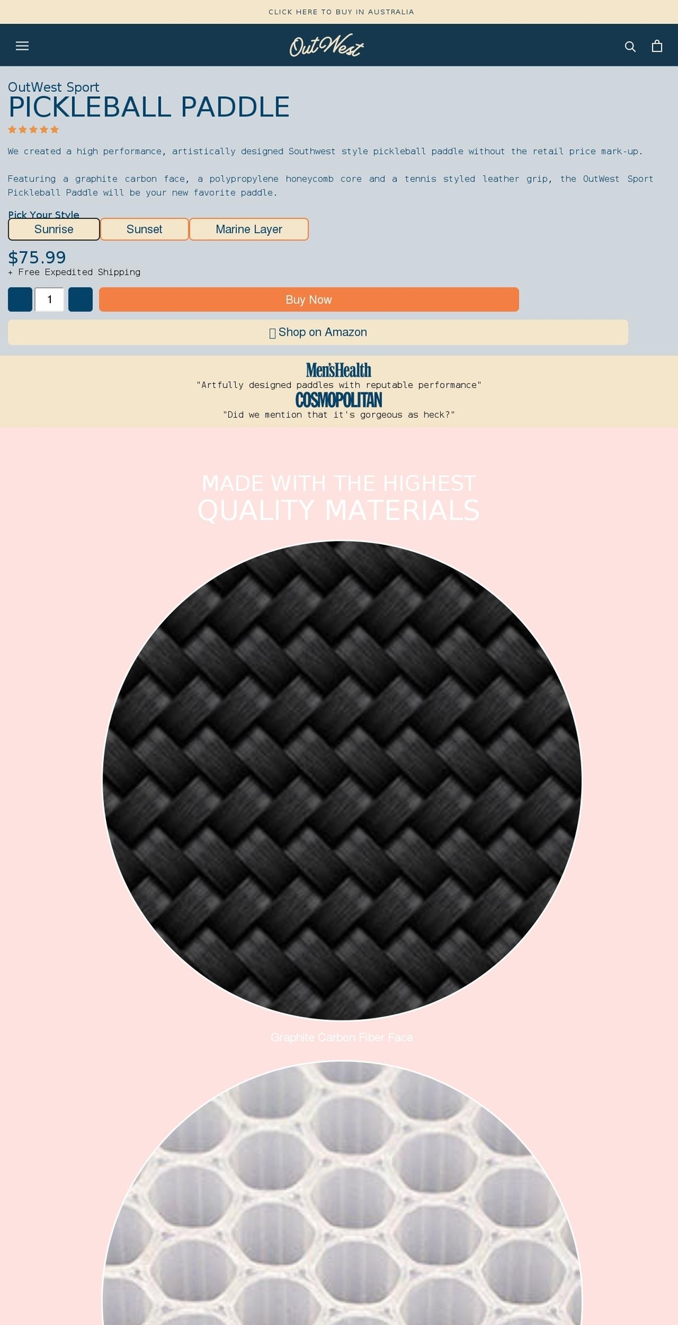 outwestsport.com shopify website screenshot