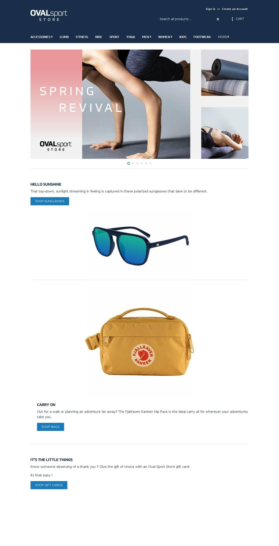 ovalsportstore.ca shopify website screenshot