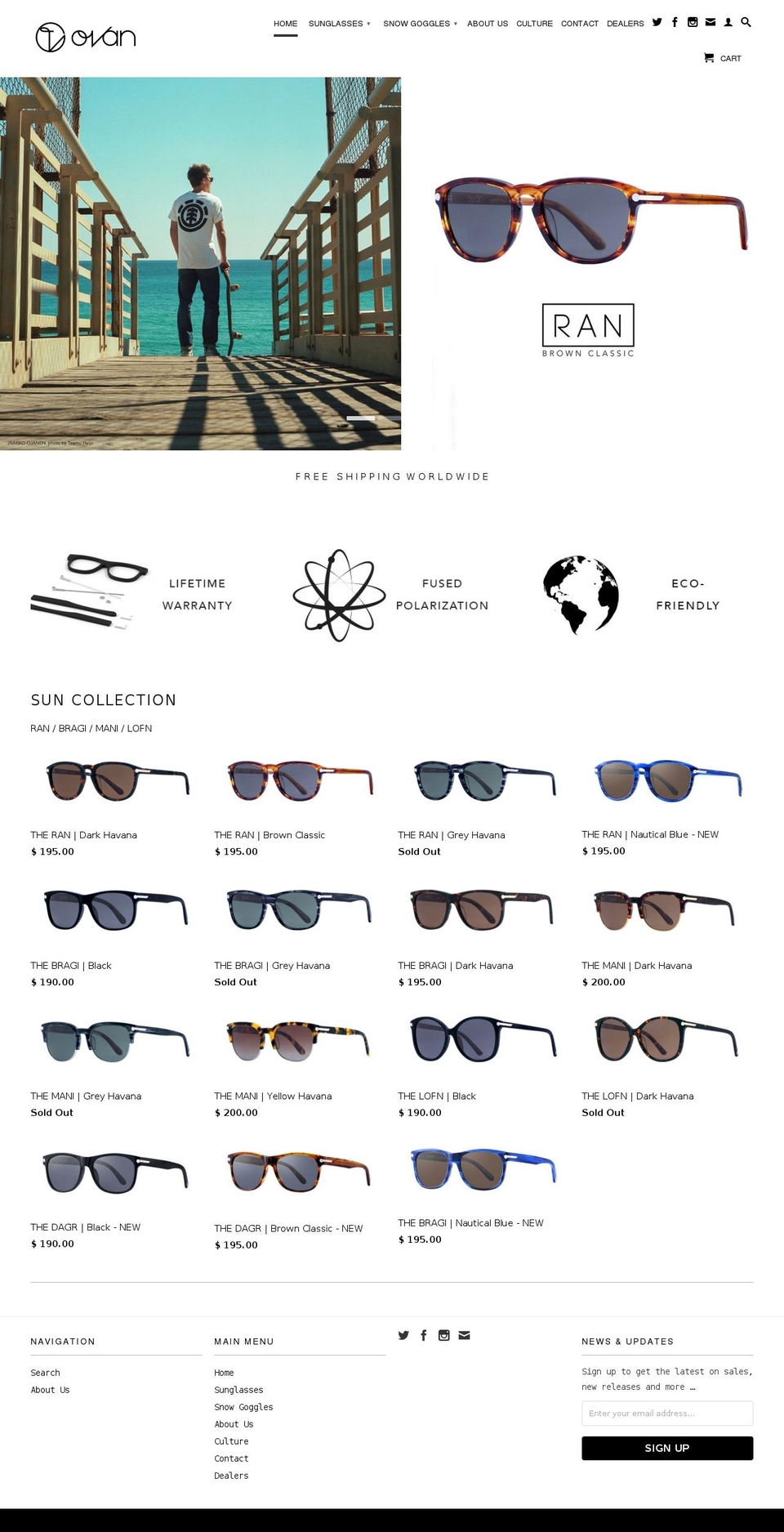 ovanvision.com shopify website screenshot