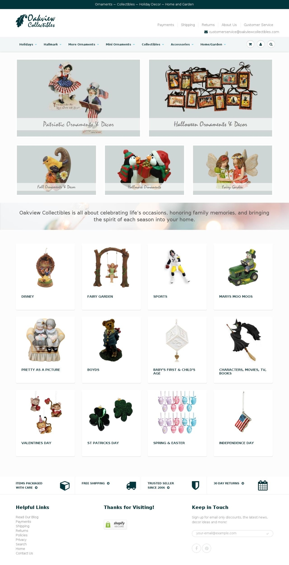 ovcoll.com — Shopify storefront screenshot