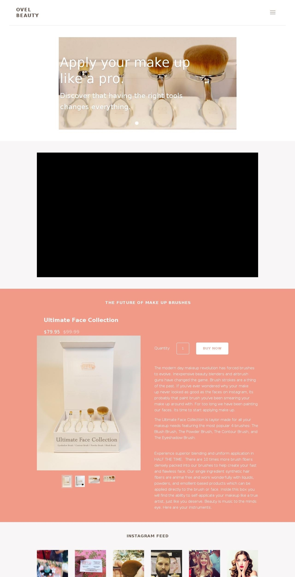ovelbeauty.com shopify website screenshot