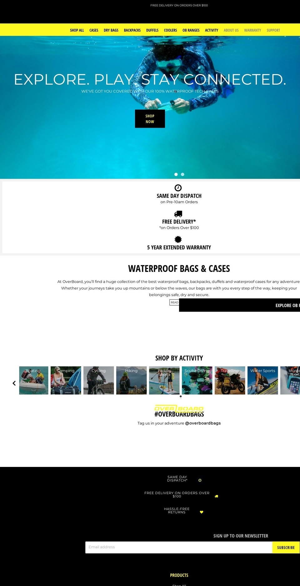 over-board.com.au shopify website screenshot