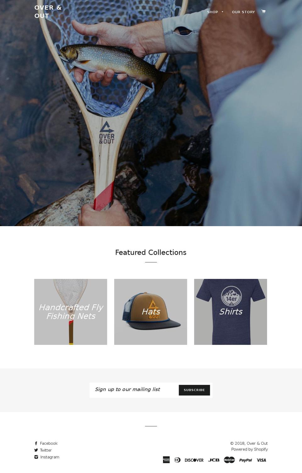 overandoutusa.com — Shopify storefront screenshot
