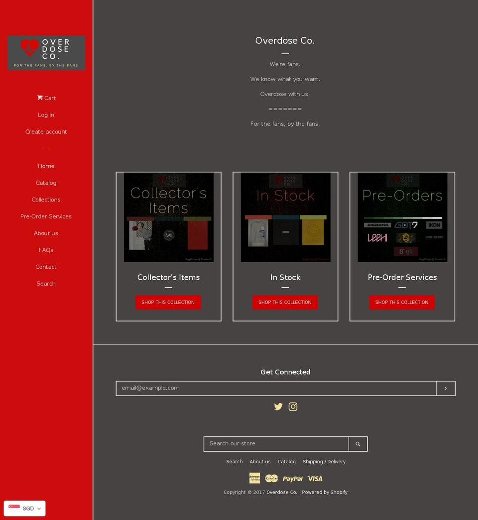 overdose-co.com shopify website screenshot