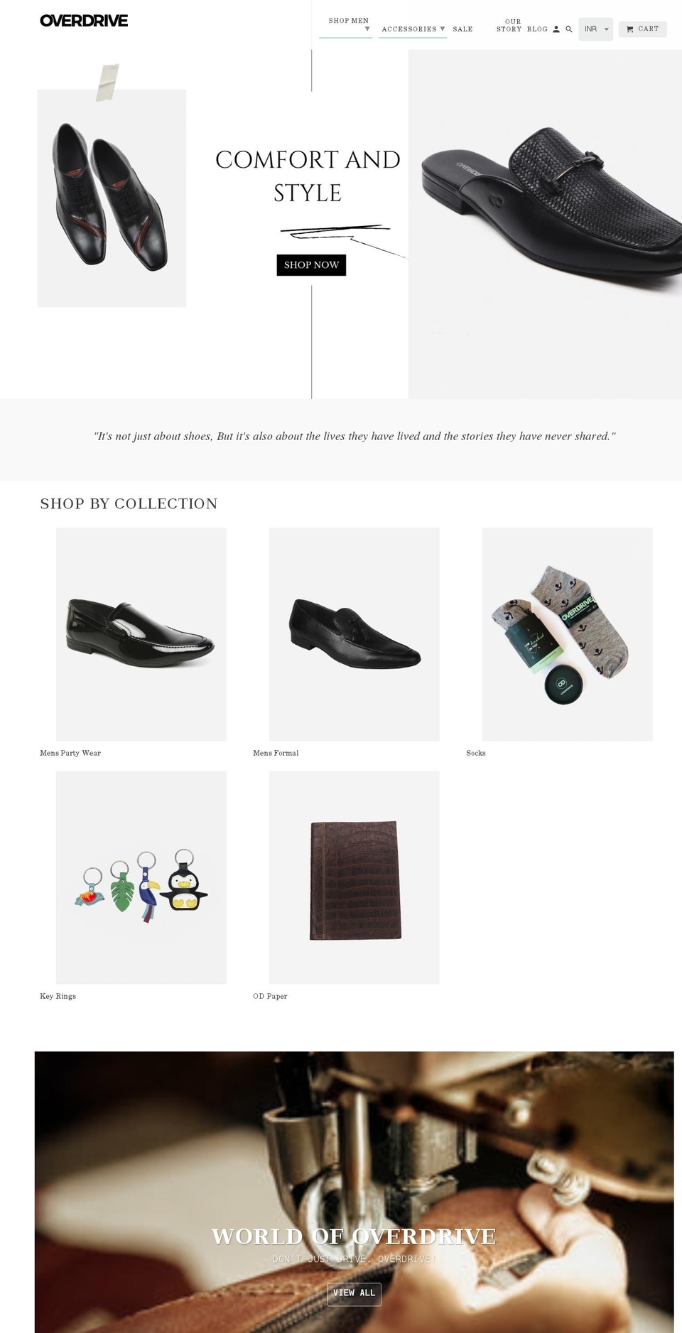 Overdrive Shopify theme site example overdriveshoes.com