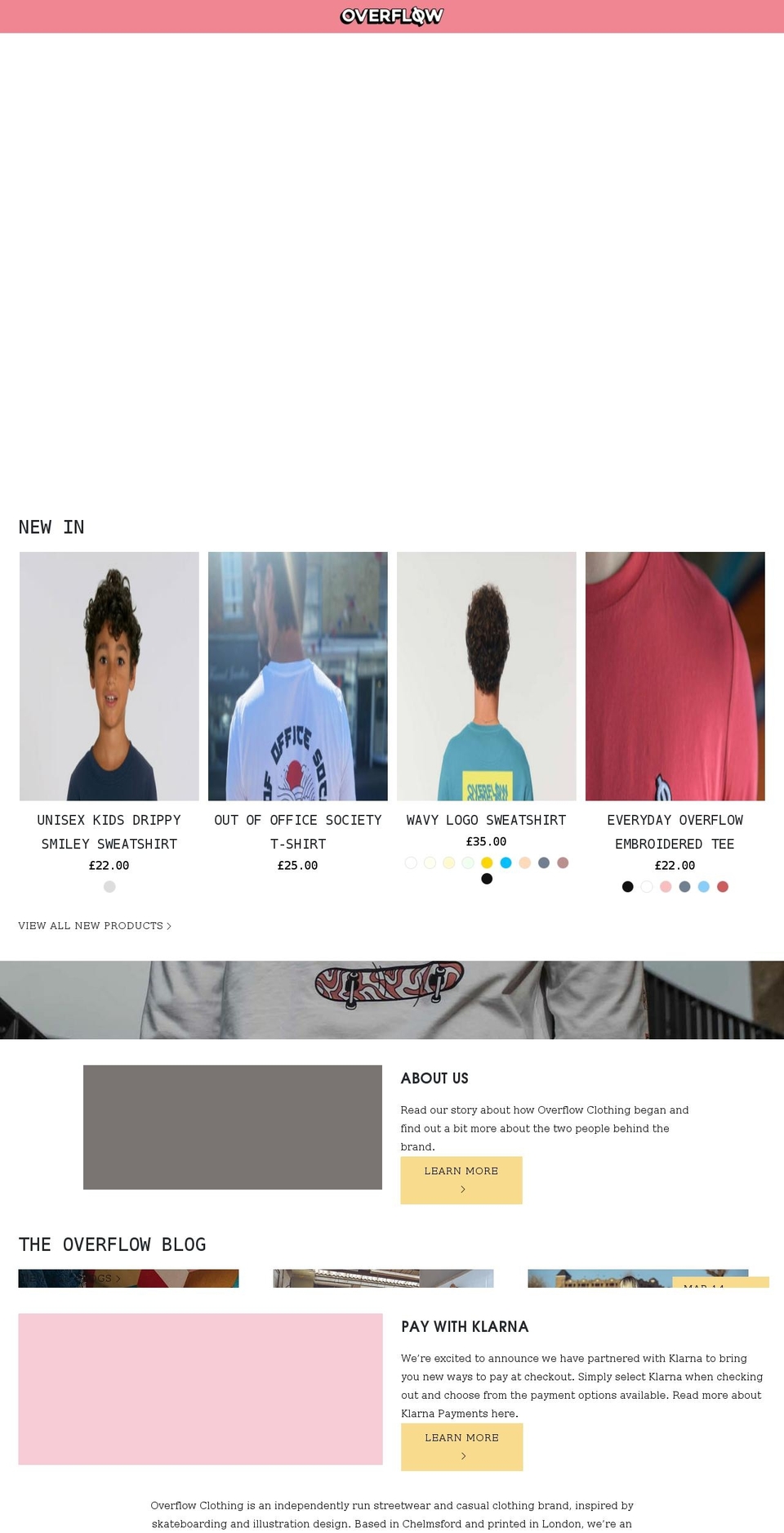 overflow-clothing.com shopify website screenshot