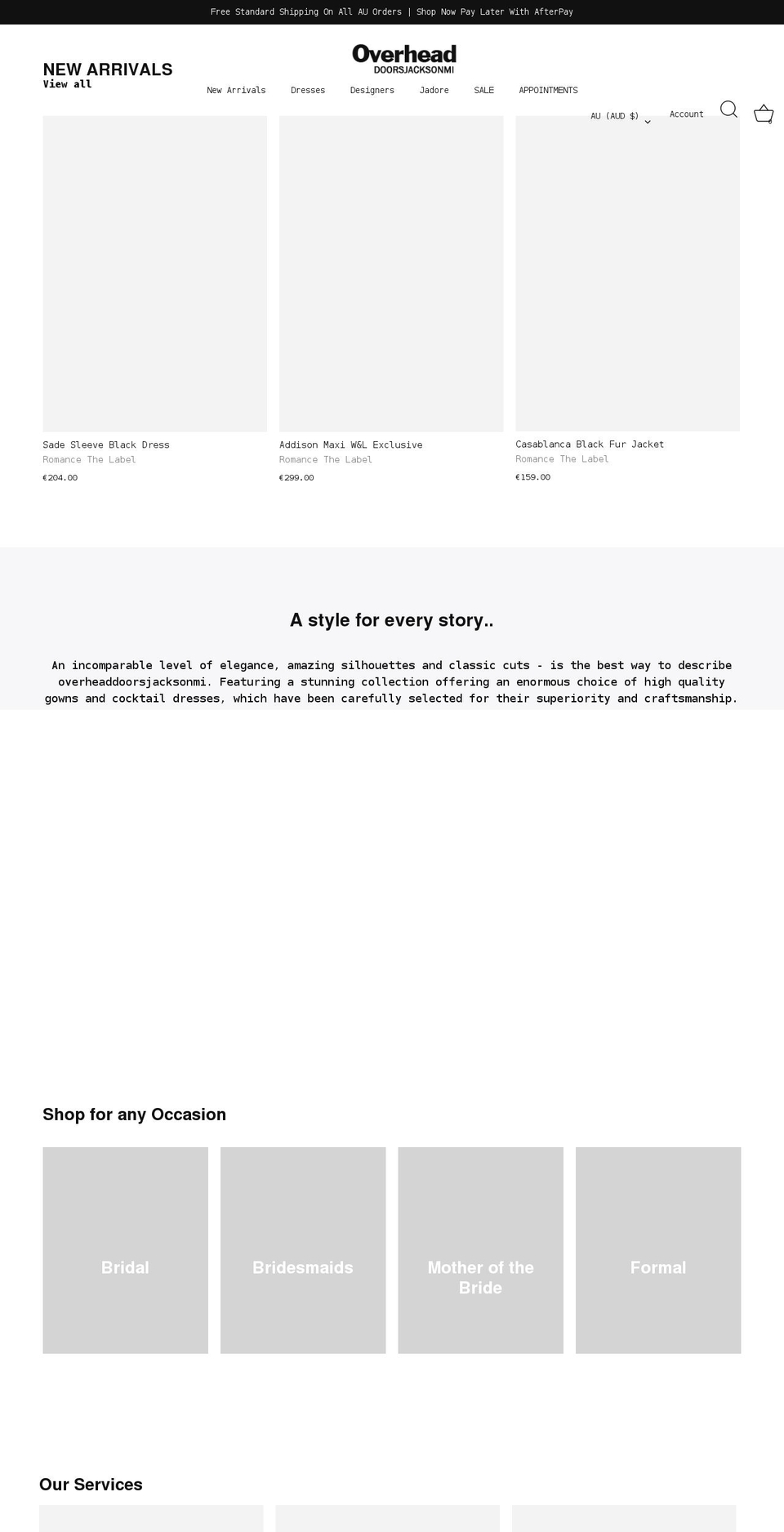 overheaddoorsjacksonmi.com shopify website screenshot