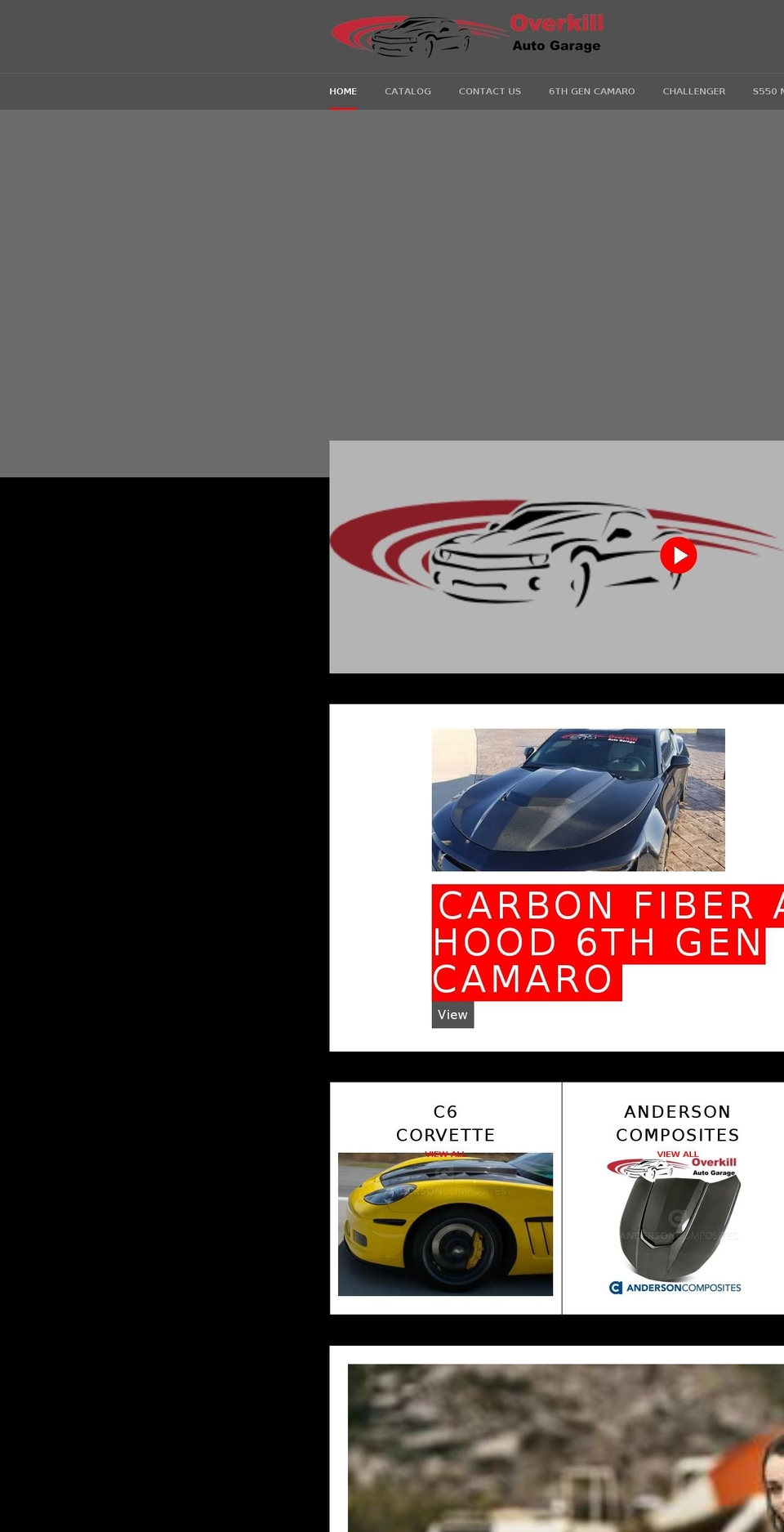 overkillautogarage.com shopify website screenshot