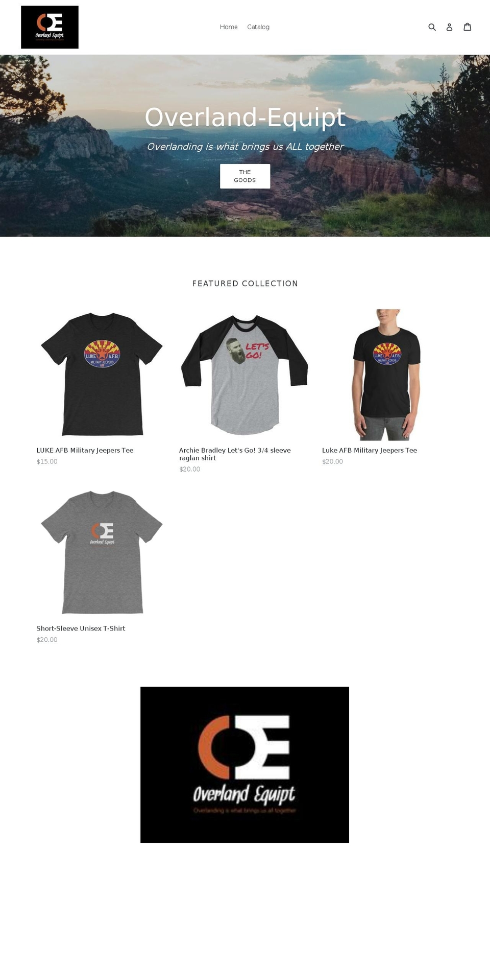 overland-equipt.com shopify website screenshot