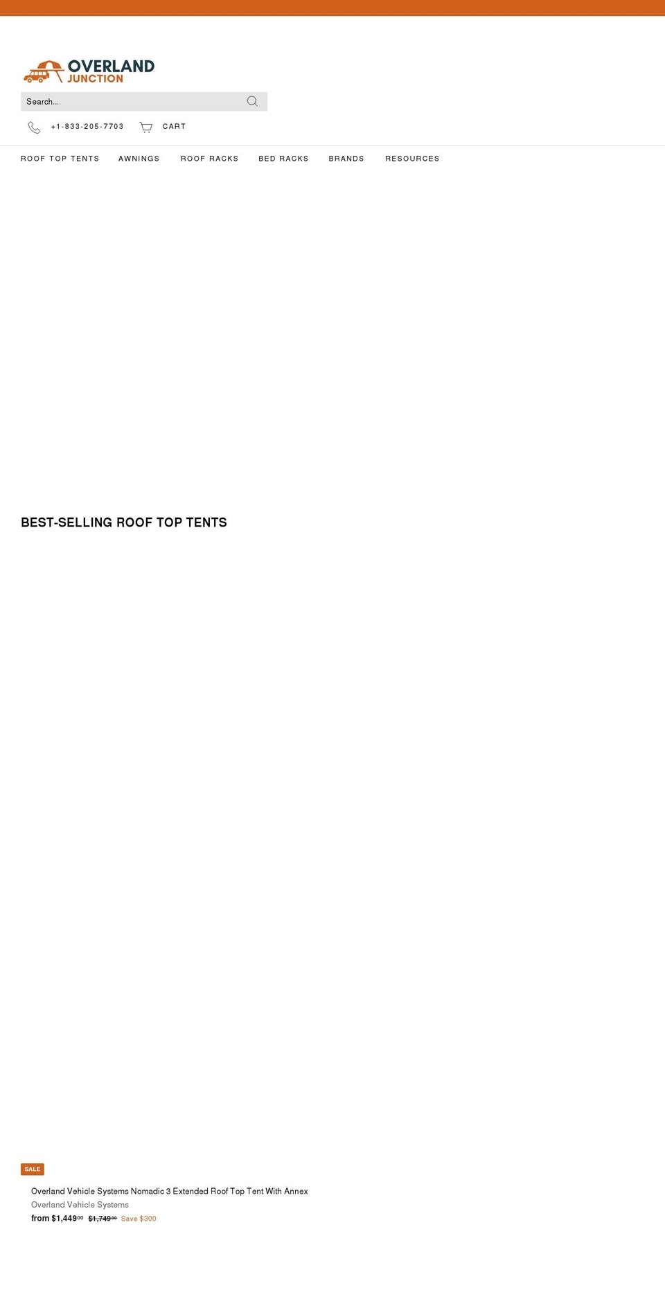overlandjunction.com shopify website screenshot