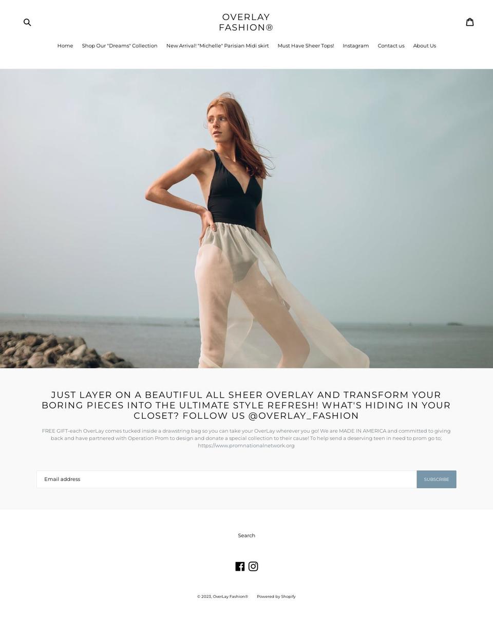 overlayfashion.com shopify website screenshot