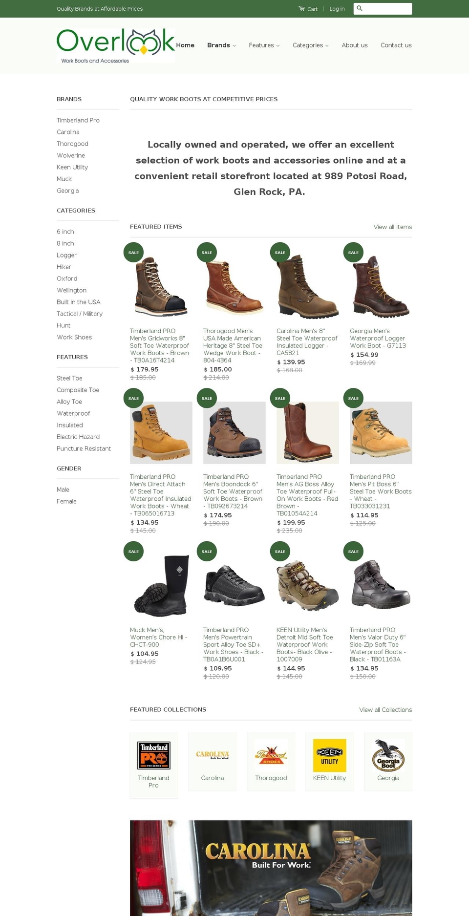 overlookboots.com shopify website screenshot
