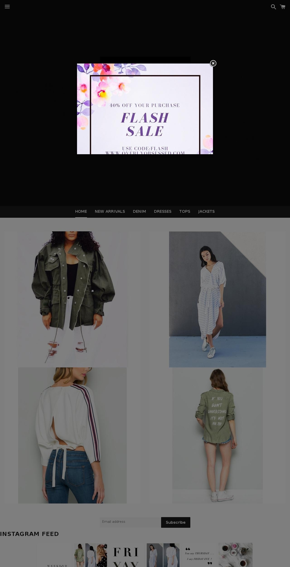 overlyobsessed.com shopify website screenshot