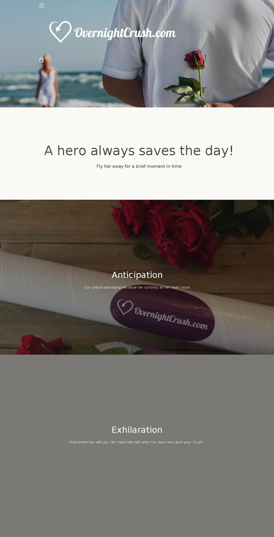 overnightcrush.com — Shopify storefront screenshot