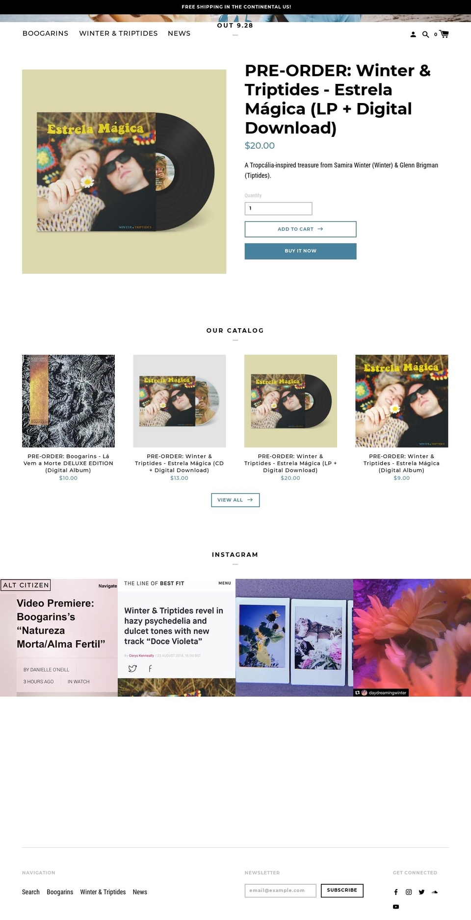 overseasartistsrecordings.com — Shopify storefront screenshot