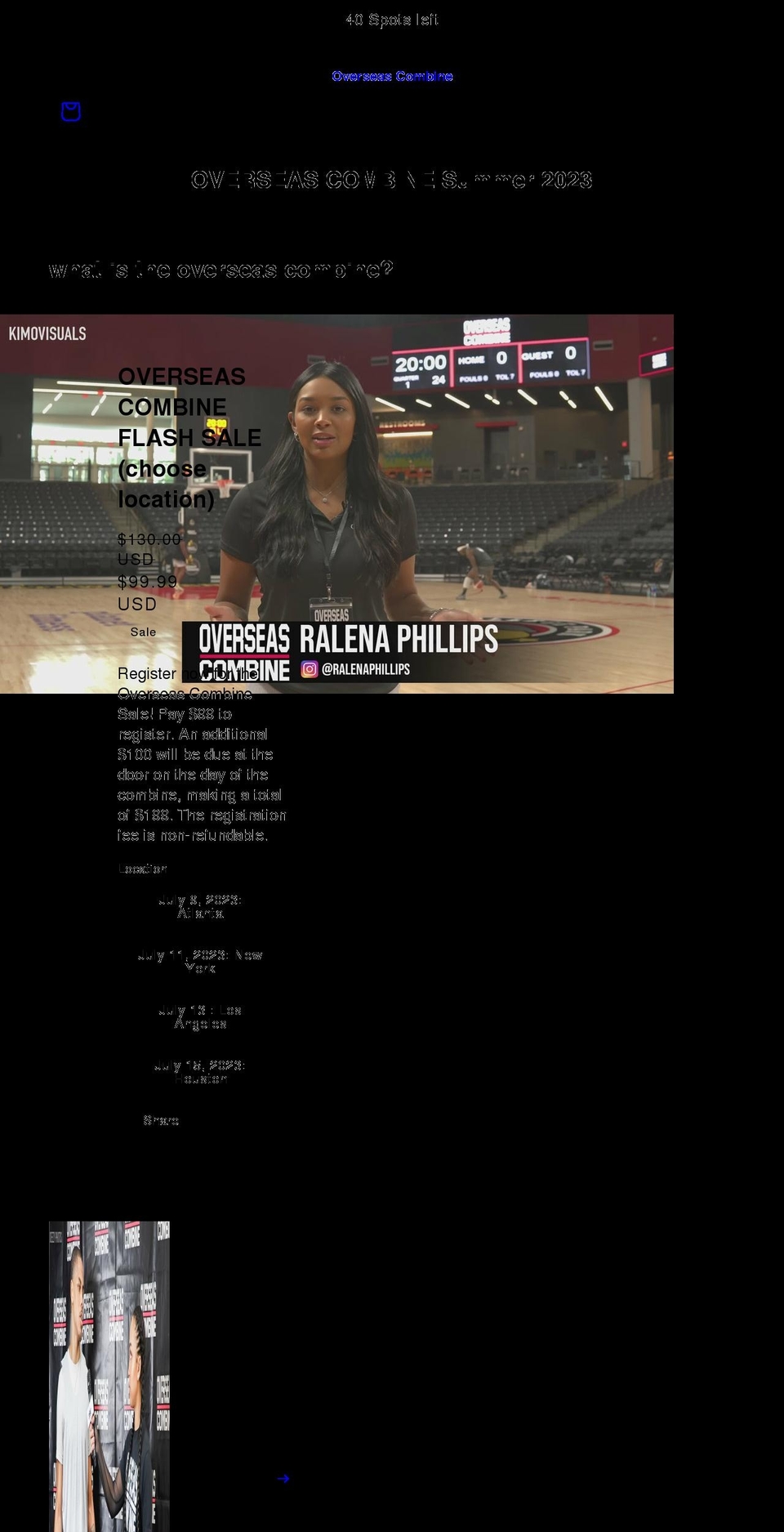 overseascombine.com shopify website screenshot