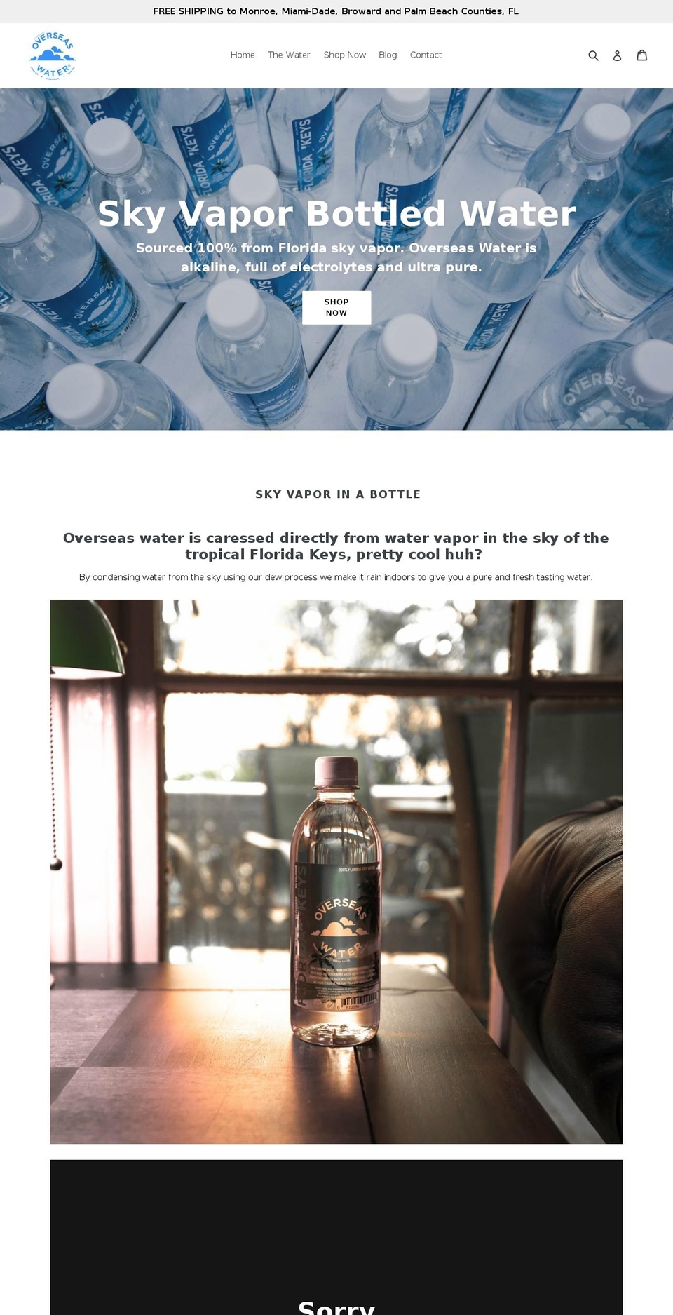overseaswater.com — Shopify storefront screenshot