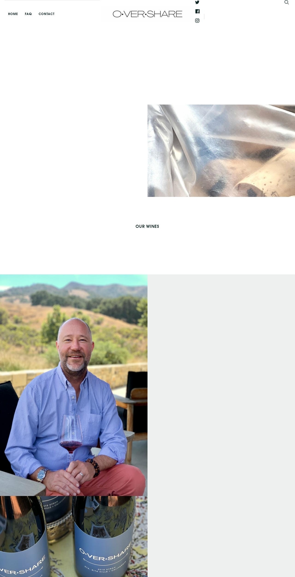 oversharewines.com shopify website screenshot