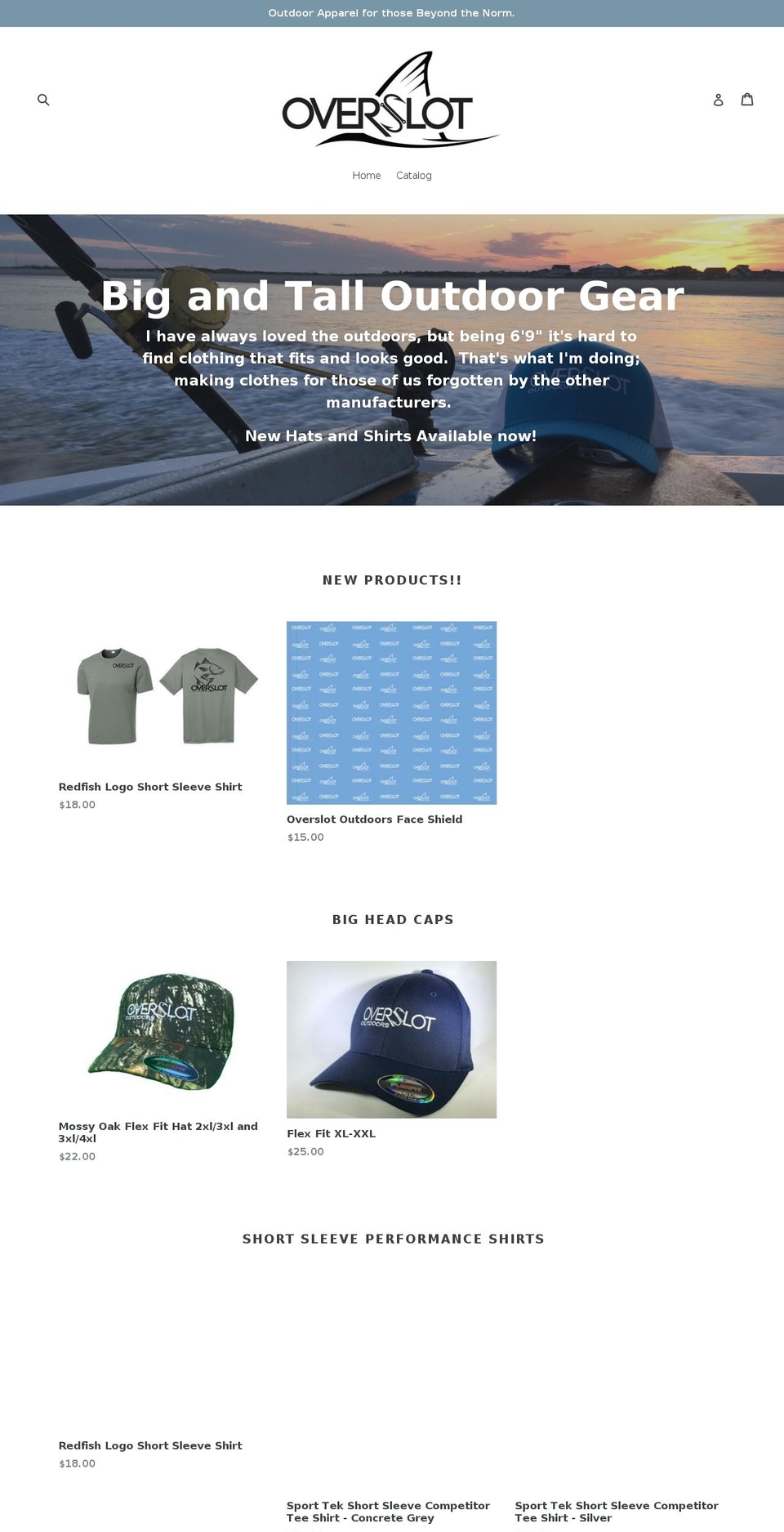 overslotoutdoors.com shopify website screenshot