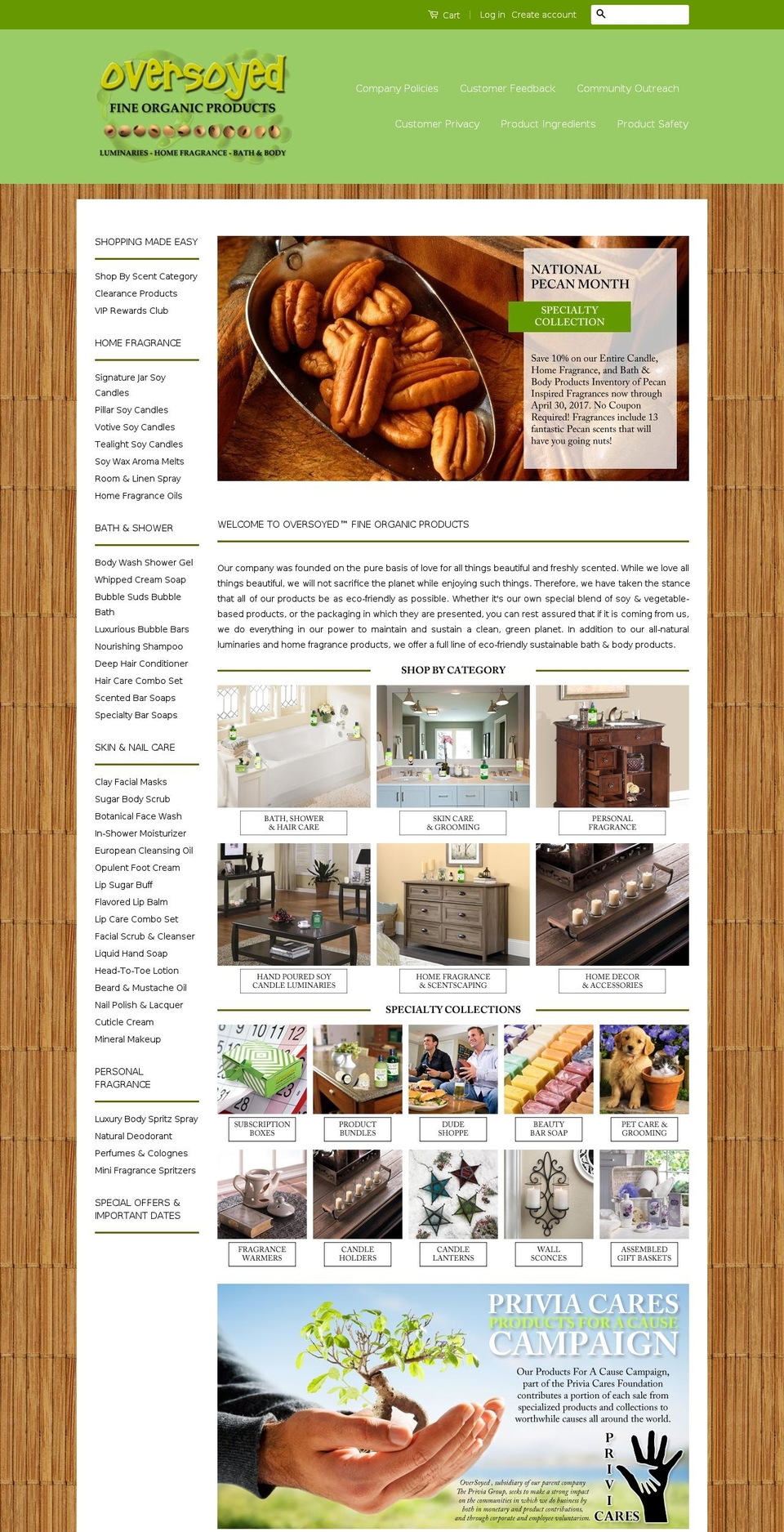 oversoyed.com shopify website screenshot