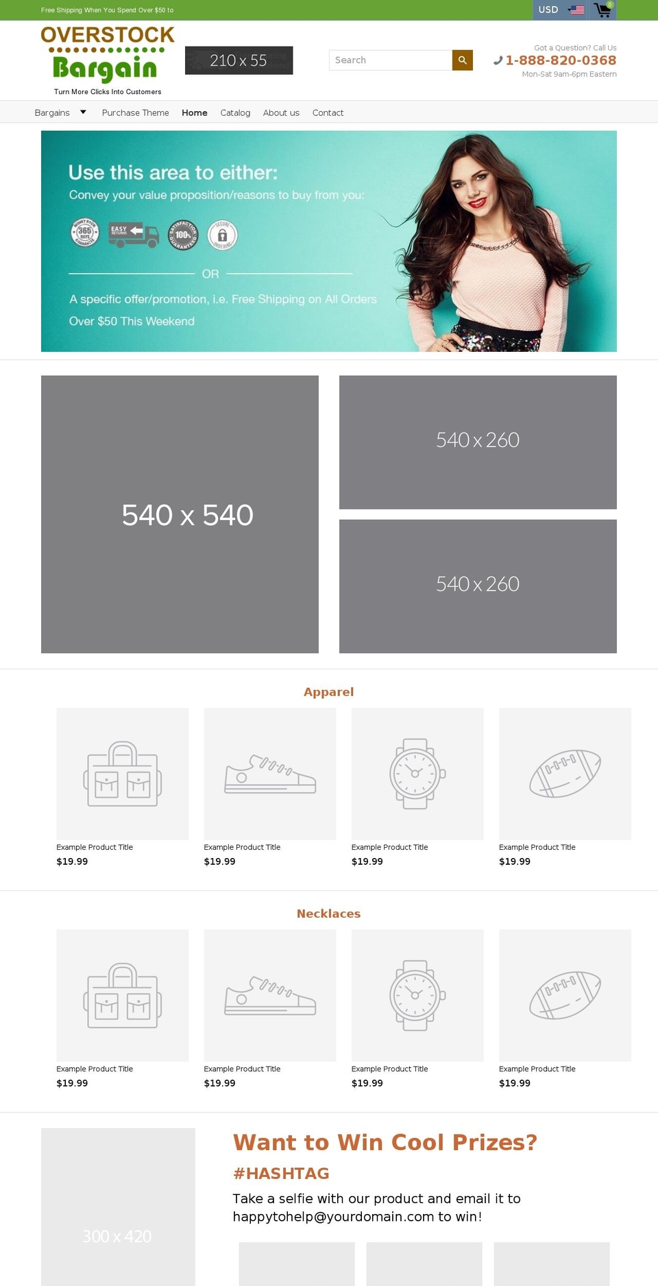 overstock-bargain.com — Shopify storefront screenshot