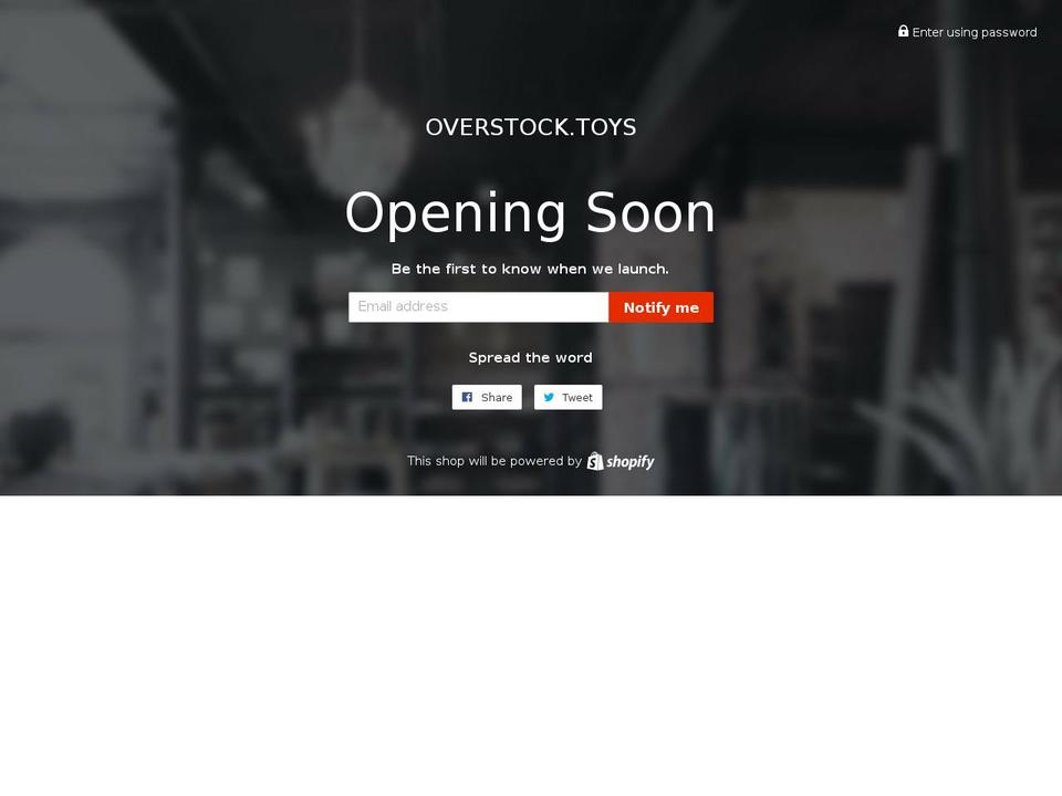 overstock.toys shopify website screenshot